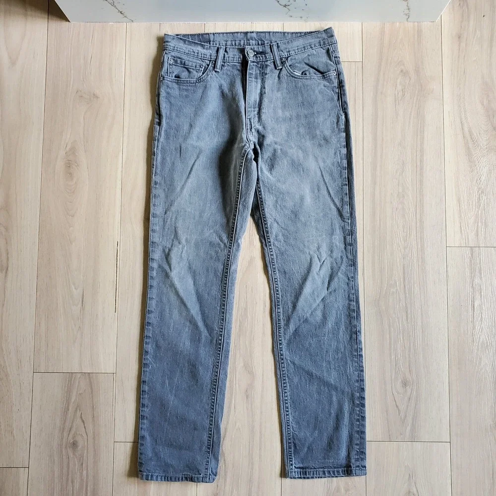 Levis 541 Jeans Mens 33x34 Grey Athletic Taper Stretch Denim Tapered Pants